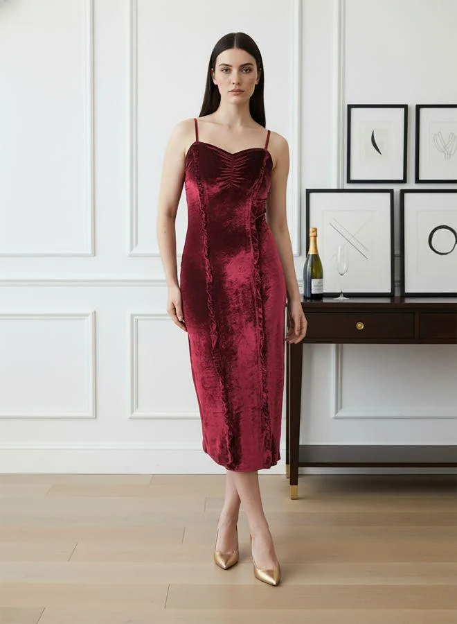 Freehand  Women Fitted Solid Sweetheart Sleeveless Bodycon Dress for Women | Best Price UAE